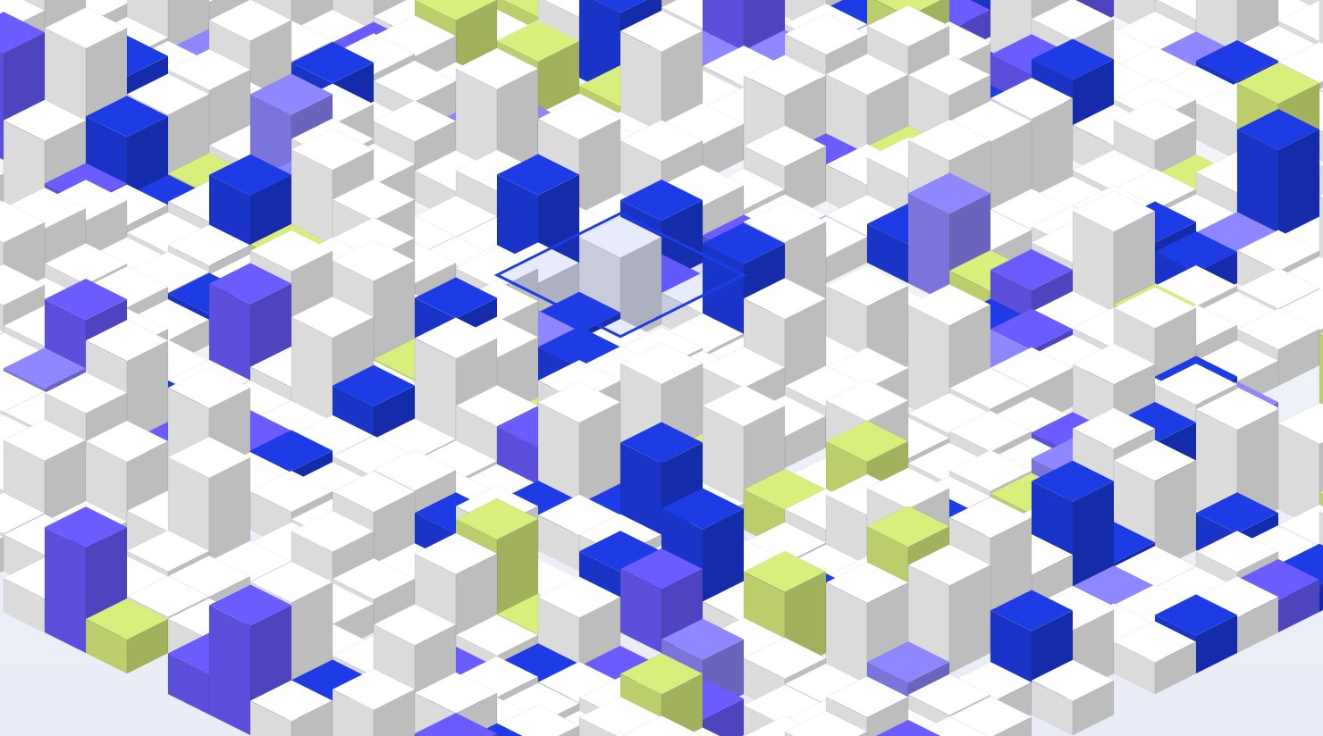 Abstract isometric render representing a small business going digital