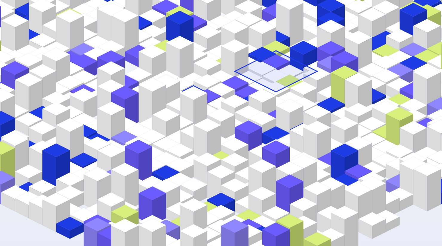 Abstract isometric render representing a custom large language model solution