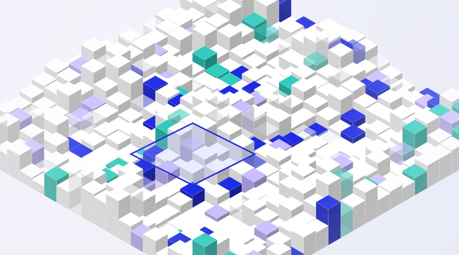 Abstract isometric render representing structured AI governance