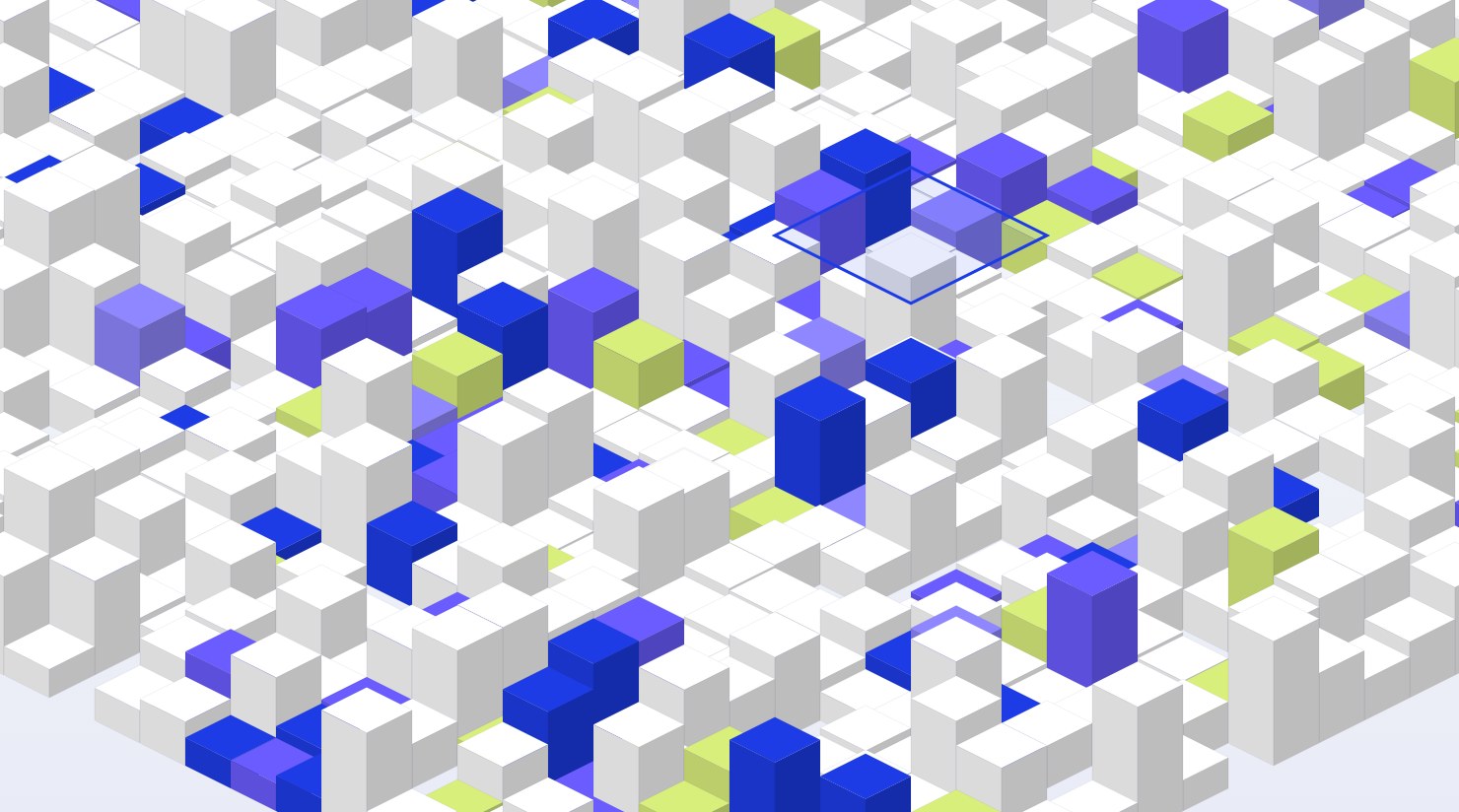 Abstract isometric render representing a digital hiring pipeline