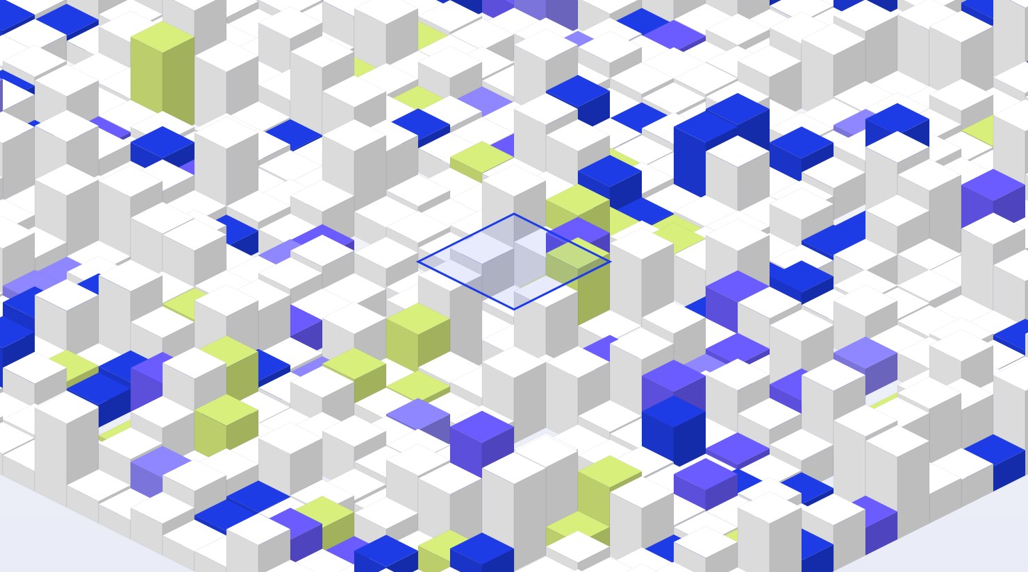 Abstract isometric render representing modern web application architecture
