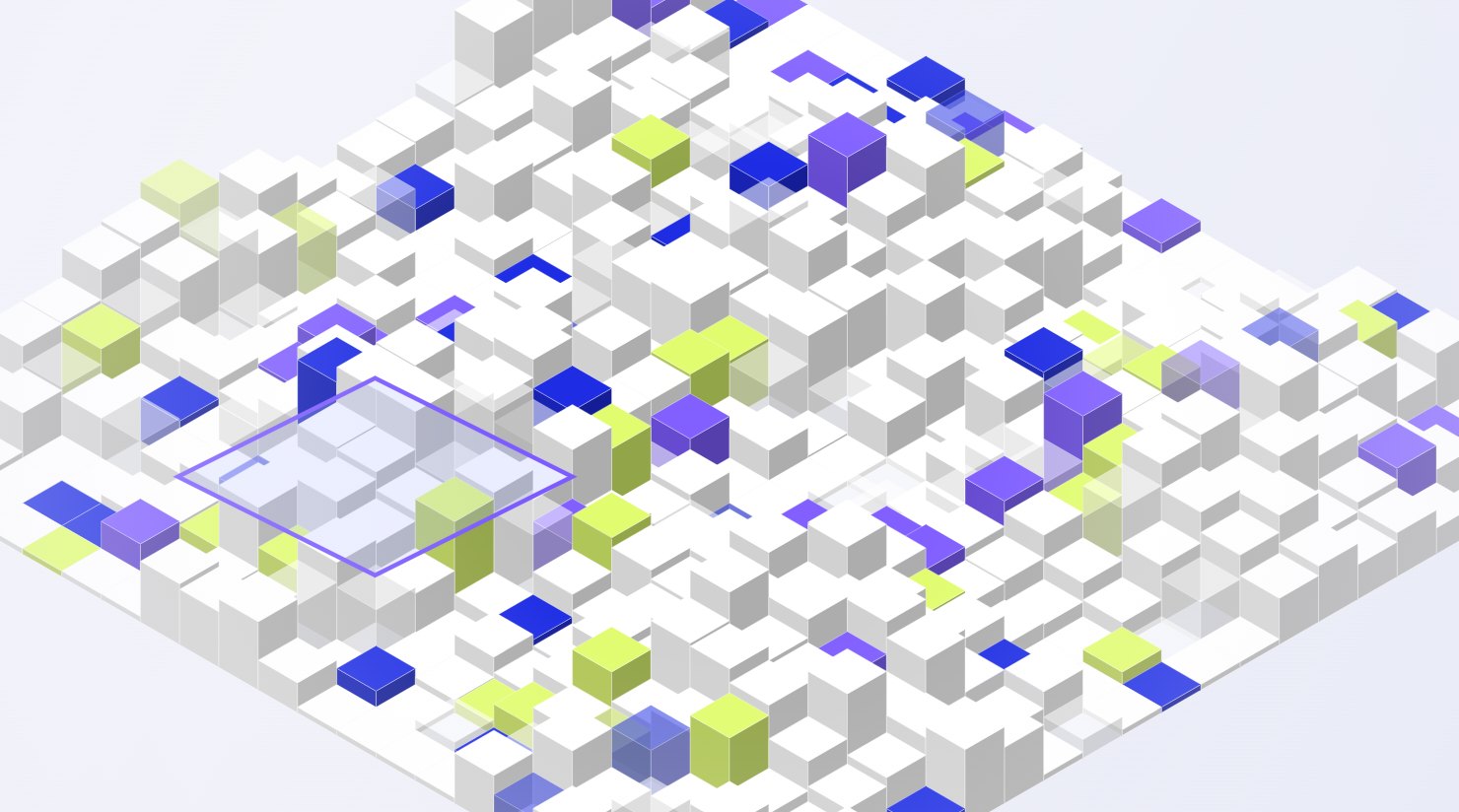 Abstract isometric render representing autonomous AI agents